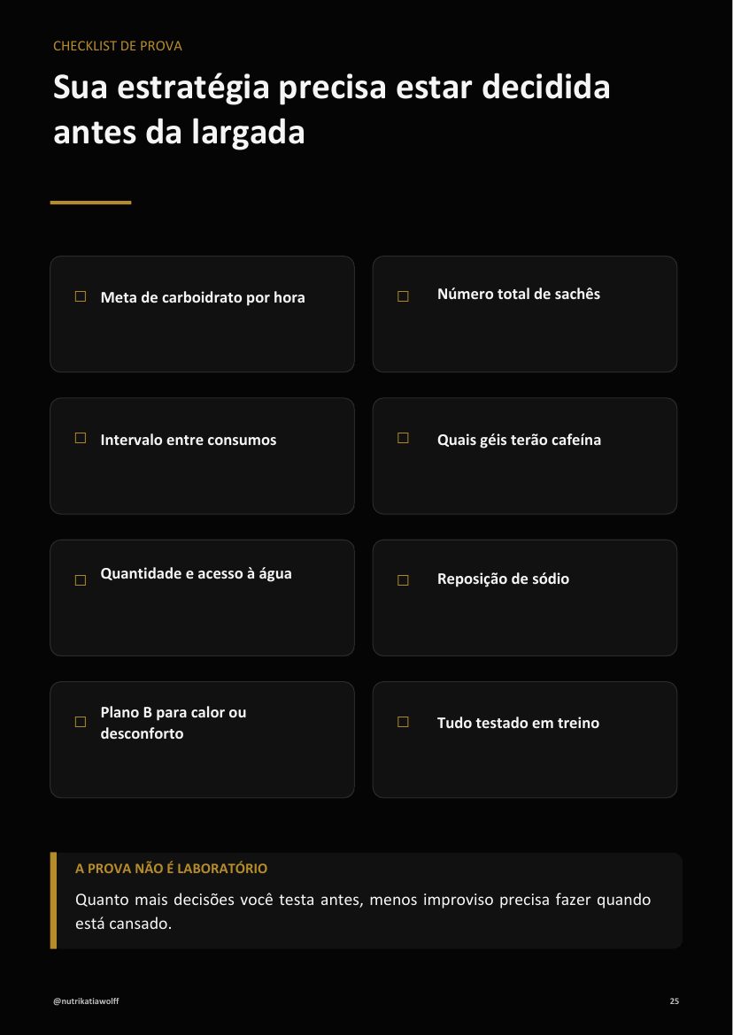 Checklist de prova