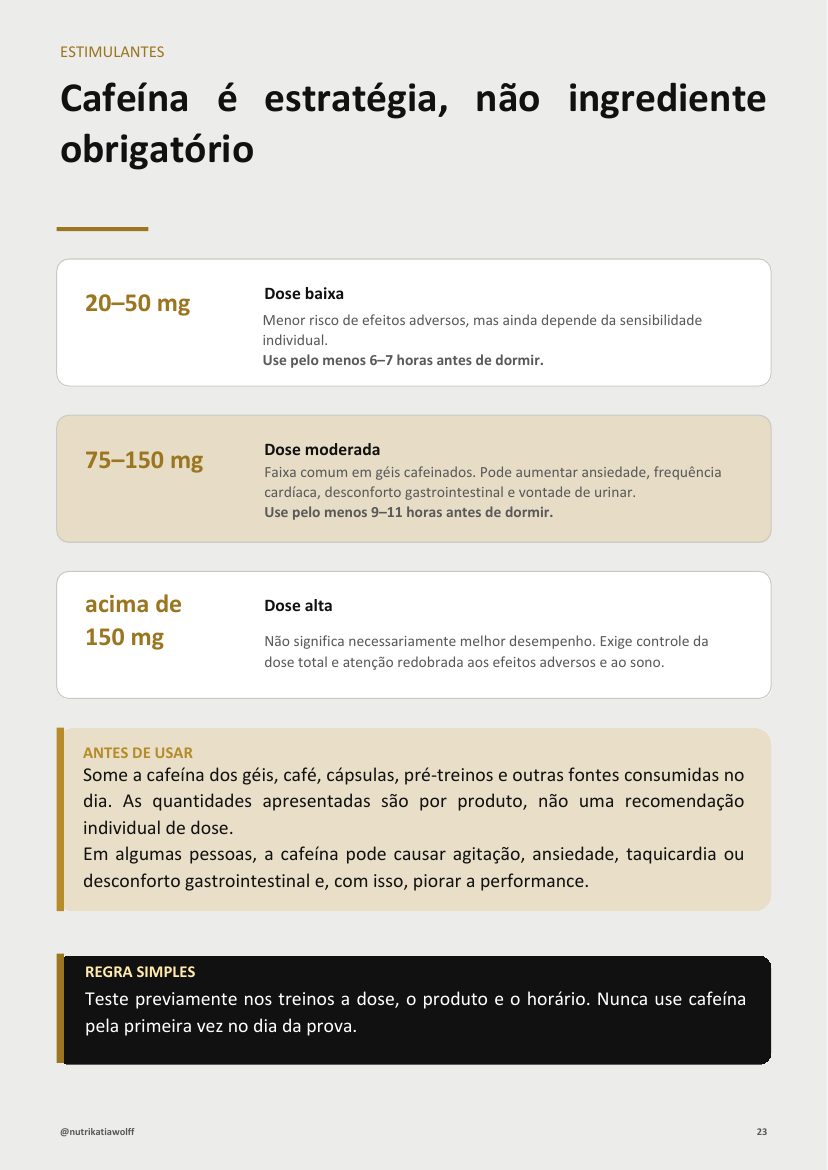 Cafeína: dose, horário e sensibilidade